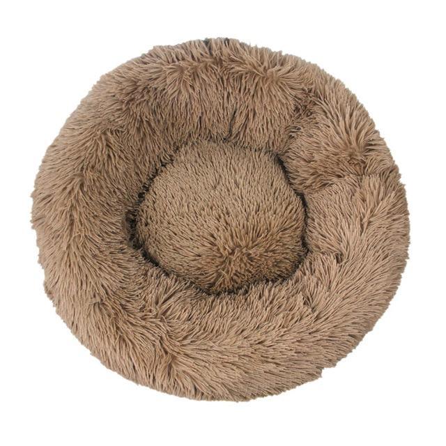 Super Soft Plush Pet Donut Lounger Bed for Dogs/Cats/Pets - All Sizes The G.O.A.T. Find Brown S 40CM 