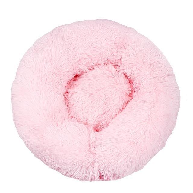 Super Soft Plush Pet Donut Lounger Bed for Dogs/Cats/Pets - All Sizes The G.O.A.T. Find Light Pink M 50CM 