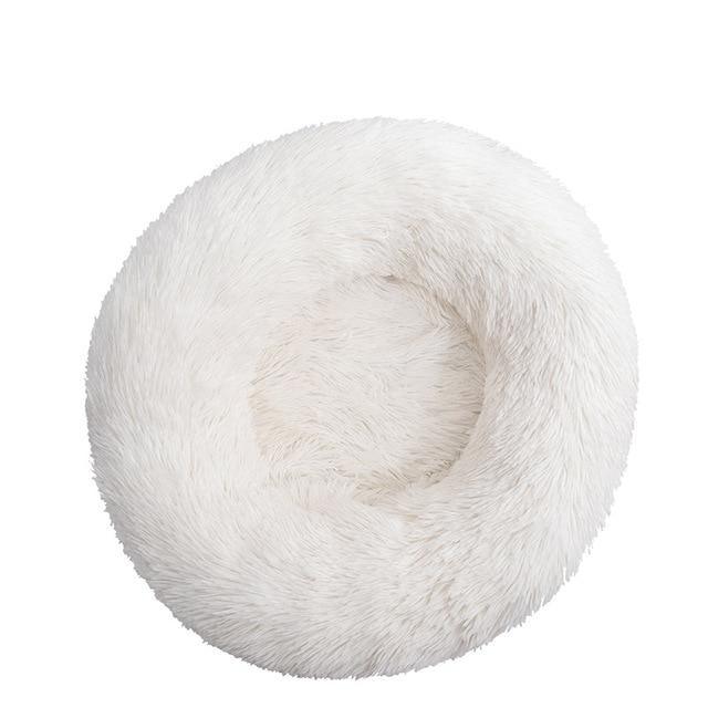 Super Soft Plush Pet Donut Lounger Bed for Dogs/Cats/Pets - All Sizes The G.O.A.T. Find Off White M 50CM 