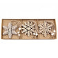 Vintage Wooden Pendants Ornaments Christmas Tree Decorations -12pcs in Box The GoatFind Box-Snowflake A 