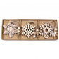 Vintage Wooden Pendants Ornaments Christmas Tree Decorations -12pcs in Box The GoatFind Box-Snowflake C 