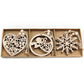 Vintage Wooden Pendants Ornaments Christmas Tree Decorations -12pcs in Box The GoatFind Box-Type F 