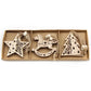 Vintage Wooden Pendants Ornaments Christmas Tree Decorations -12pcs in Box The GoatFind Box-Type O 