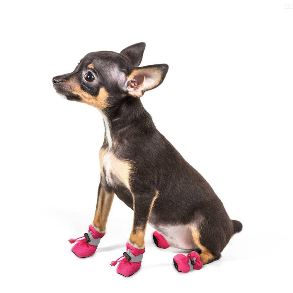 Waterproof Anti-slip Dog Shoes /Rain Snow Boots Thick Warm For Small Cats Dogs Puppy Dog Socks The GoatFind Rose L 